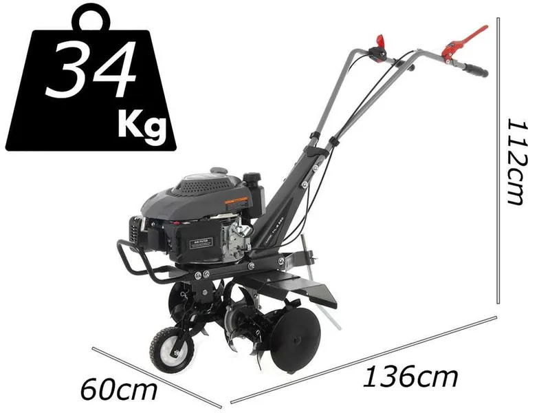 Blackstone TIL-B 560 - Motobineuse thermique à essence de 5.5 CV - Moteur Ducar 161cc