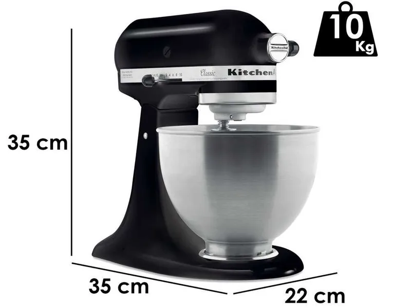 KitchenAid Classic 5K45SS-EBM Noir Onyx - Batteur mélangeur planétaire