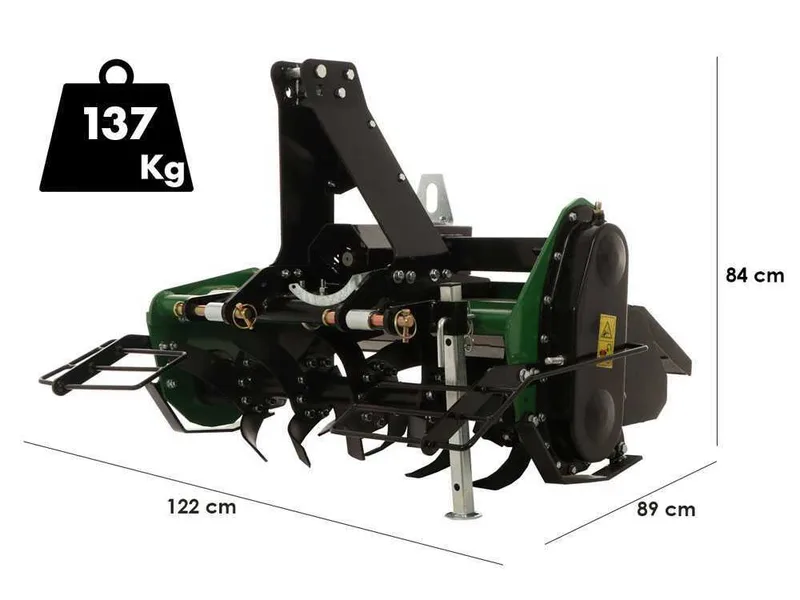 GreenBay TL 105 - Fraise agricole pour tracteur série légère - Attelage fixe