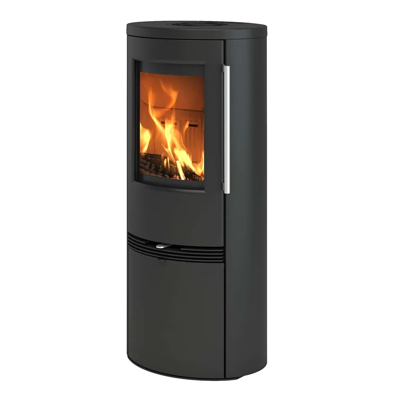 TermaTech TT21RH Poêle à bois Acier Noir Tuyau de fumée arrière