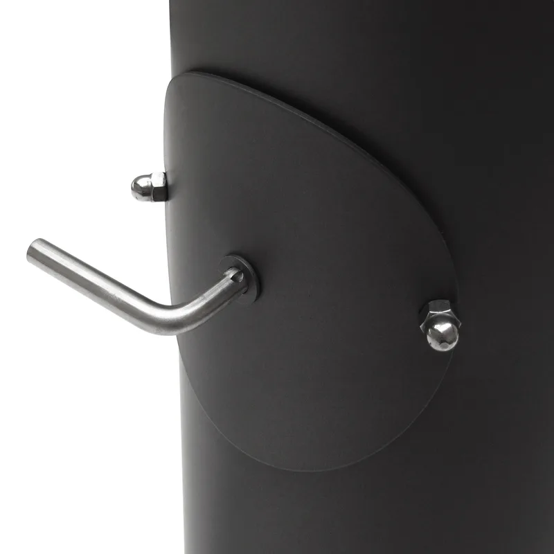 Raik Basic élément de longueur 150mm noir L: 1000mm avec modérateur de tirage, porte, conduit de fumée pour tuyau de fumée / conduit de fumée