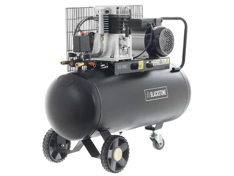 BlackStone B-LBC 100-20 - Compresseur d'air électrique à courroie - Moteur 2 CV - 100 L