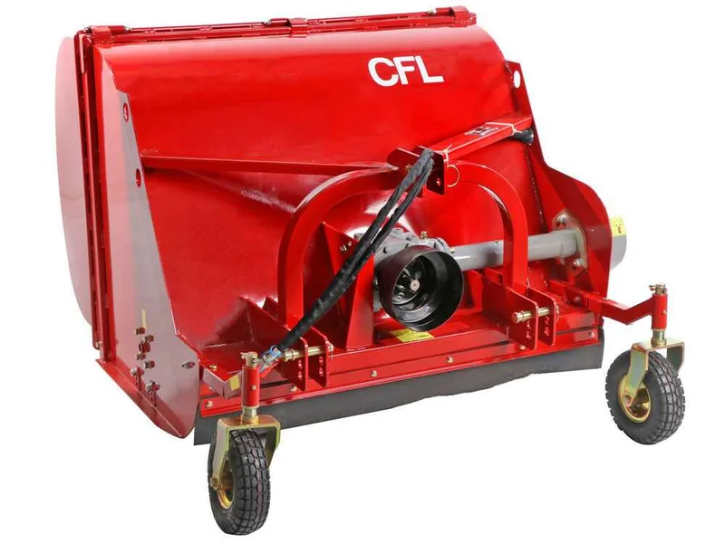 GeoTech Pro CFL160 - Broyeur pour tracteur - Bac de ramassage - Ramasseur - Série médium