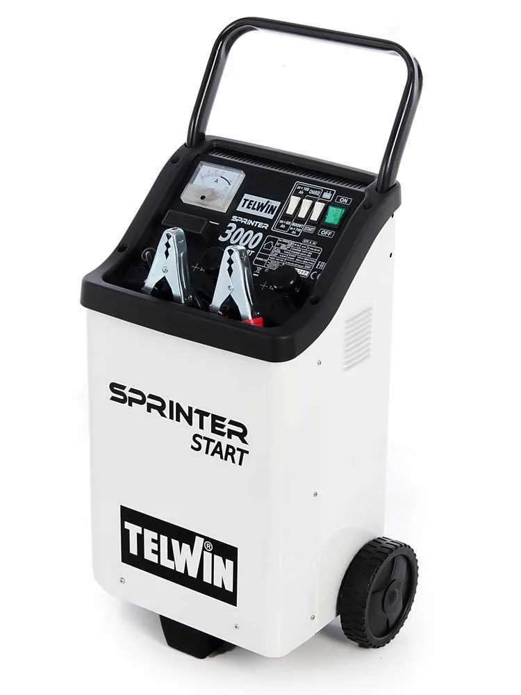 Telwin Sprinter 3000 Start - Chargeur de voiture et démarreur - batteries humides/démarrage-arrêt 12/24V