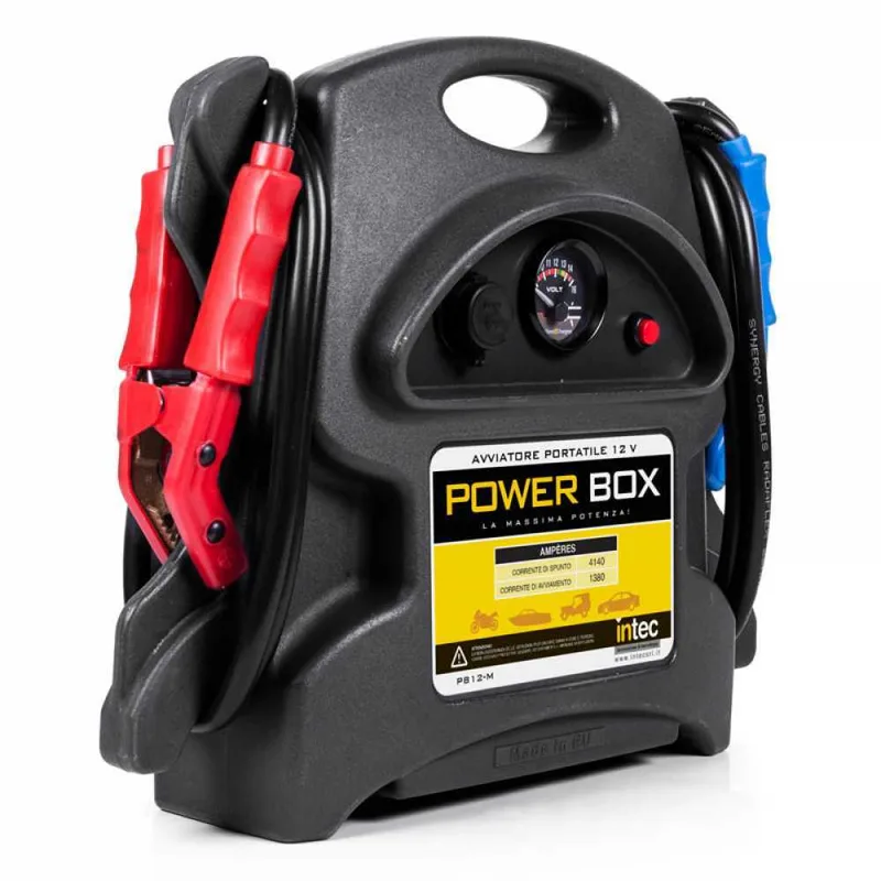 Intec PB12-M - Démarreur professionnel 12V - portable à batterie - courant de démarrage 1380A