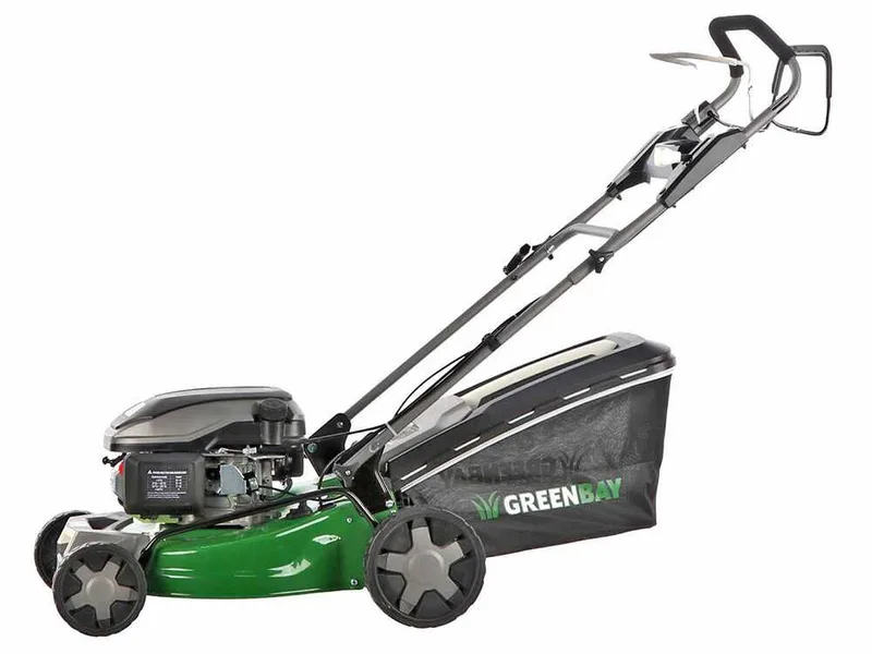 GreenBay GB-LM 46 S - Tondeuse à gazon tractée - 4 en 1 - Moteur thermique de 170 cc
