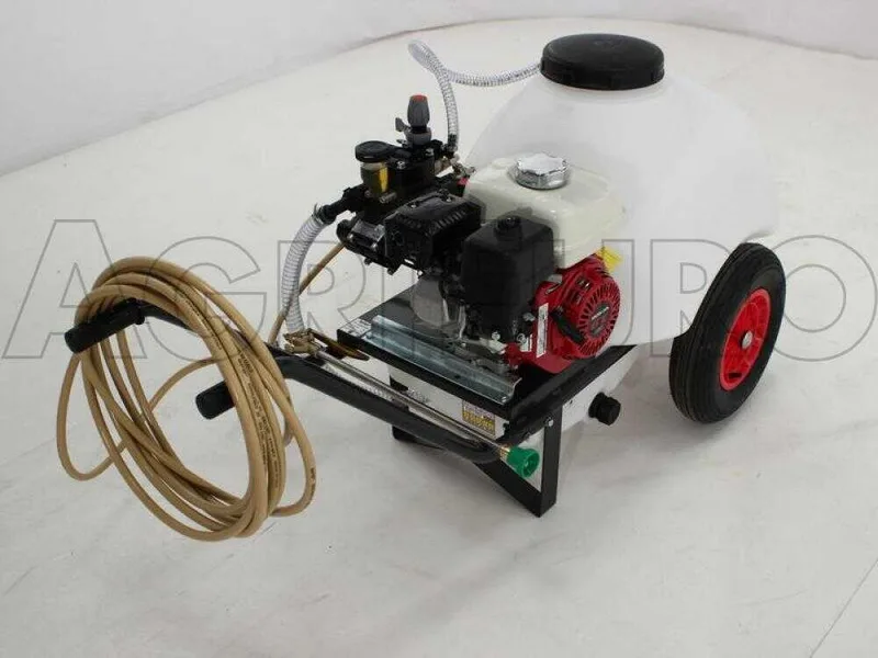Groupe motopompe de pulvérisation Comet APS 41 - Honda GX 160 et chariot avec cuve 120 L