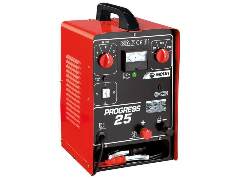 Helvi Progress 25 - Chargeur de batterie portable - 6/12/24V portable - Monophasé