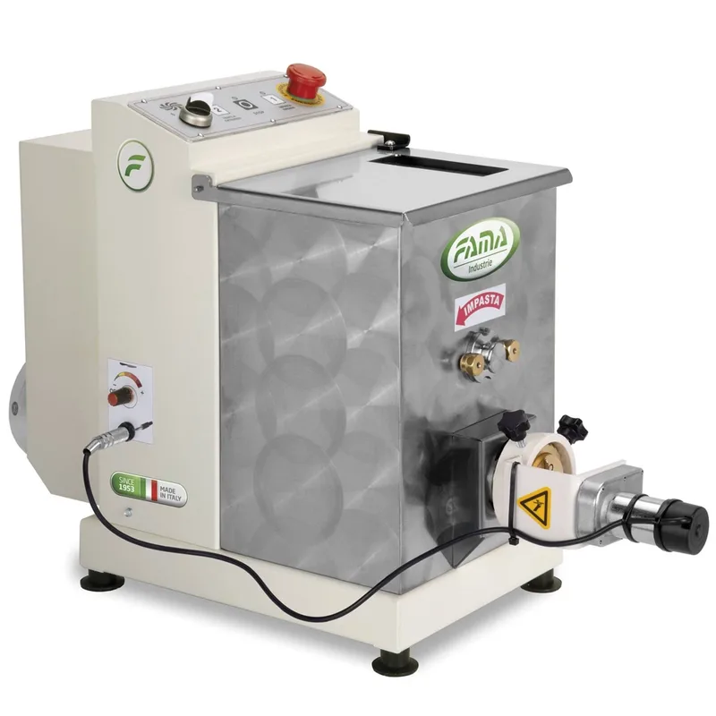 Fama Grande avec coupe-pâtes - Machine à pâtes professionnelle triphasée 2 en 1 - Pétrissage et extrusion