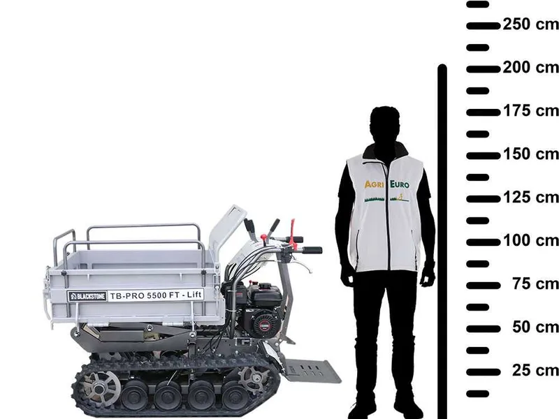 Brouette à moteur Blackstone TB-PRO 5500 FT-Lift - Benne relevable à pantographe