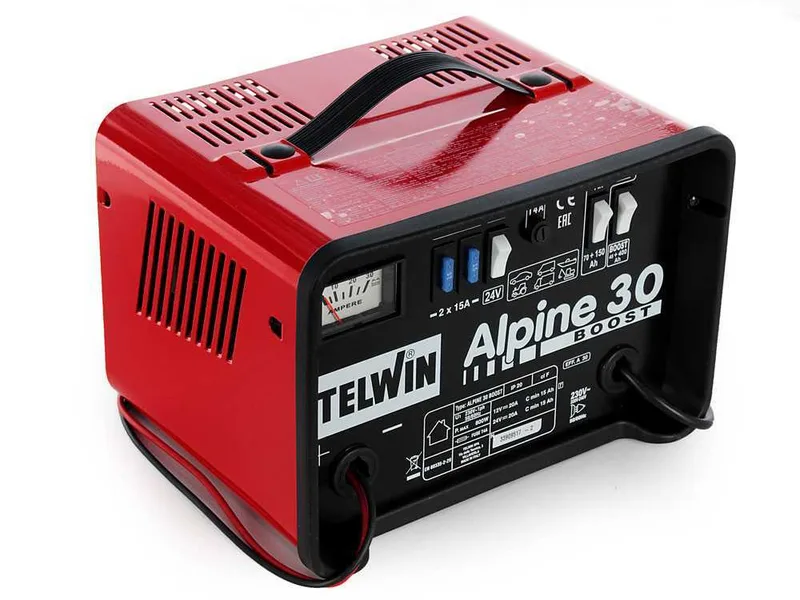 Telwin Alpine 30 Boost - Chargeur de batterie - batteries humides d'une tension de 12/24V - 800W