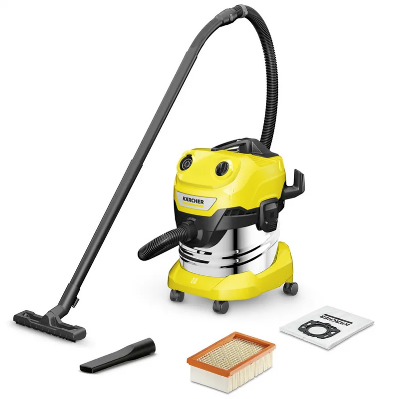 Karcher WD 4 S V-20/5/22 - Aspirateur multifonction - 20 L - Bidon en acier INOX