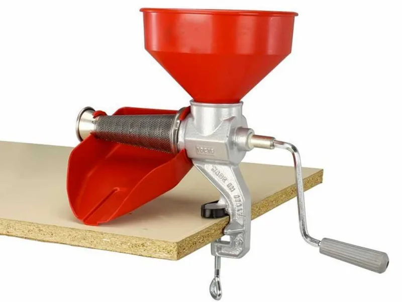 Reber 8602 N - Presse-tomates Manuel N°3 - collecteur et bac de récupération en plastique