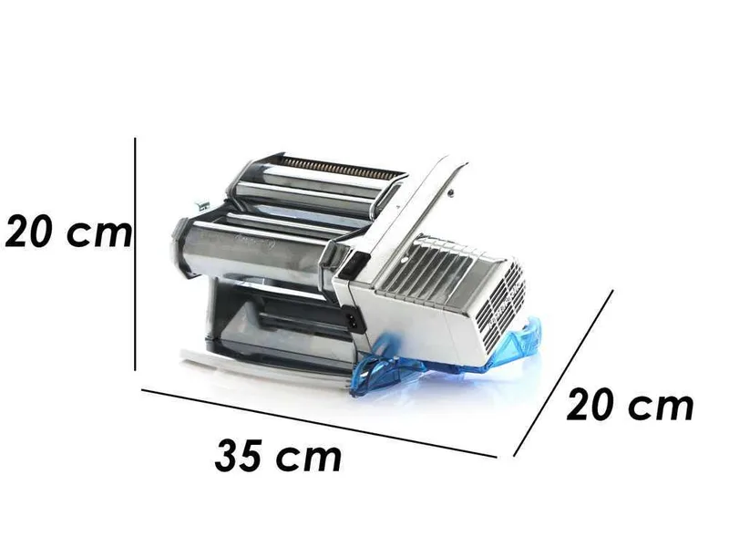 Imperia Electric Ipasta Inox - Laminoir - Machine à pâtes électrique/manuelle 65W