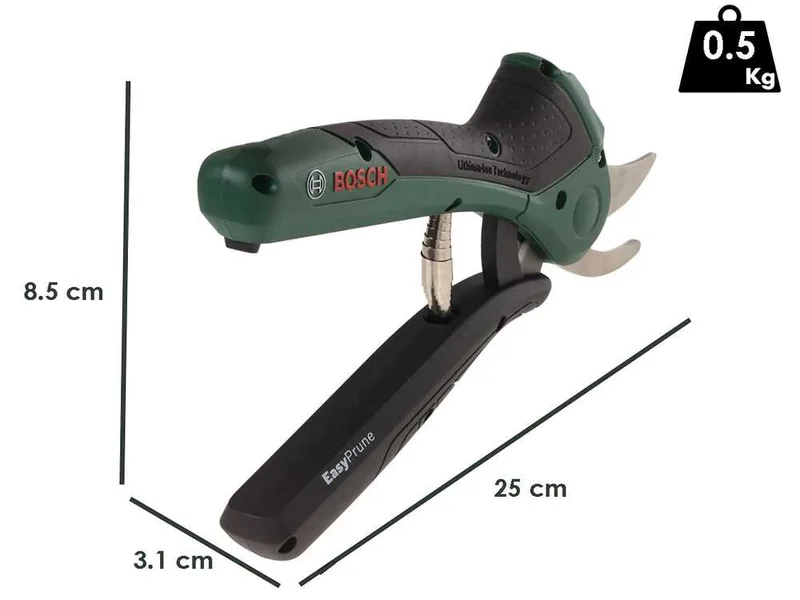 Bosch EasyPrune AssistCut - Sécateur électrique de taille - 3.6V 1.6Ah - Diamètre de coupe 25 mm