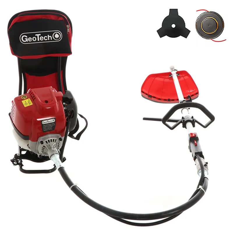 GeoTech GT-4 36 BP - Débroussailleuse thermique à dos avec moteur à essence 4 temps