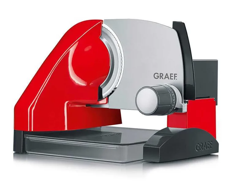 Graef SKS 500 Rouge - Trancheuse 2 en 1 avec trancheuse à légumes - Lame de 170 mm