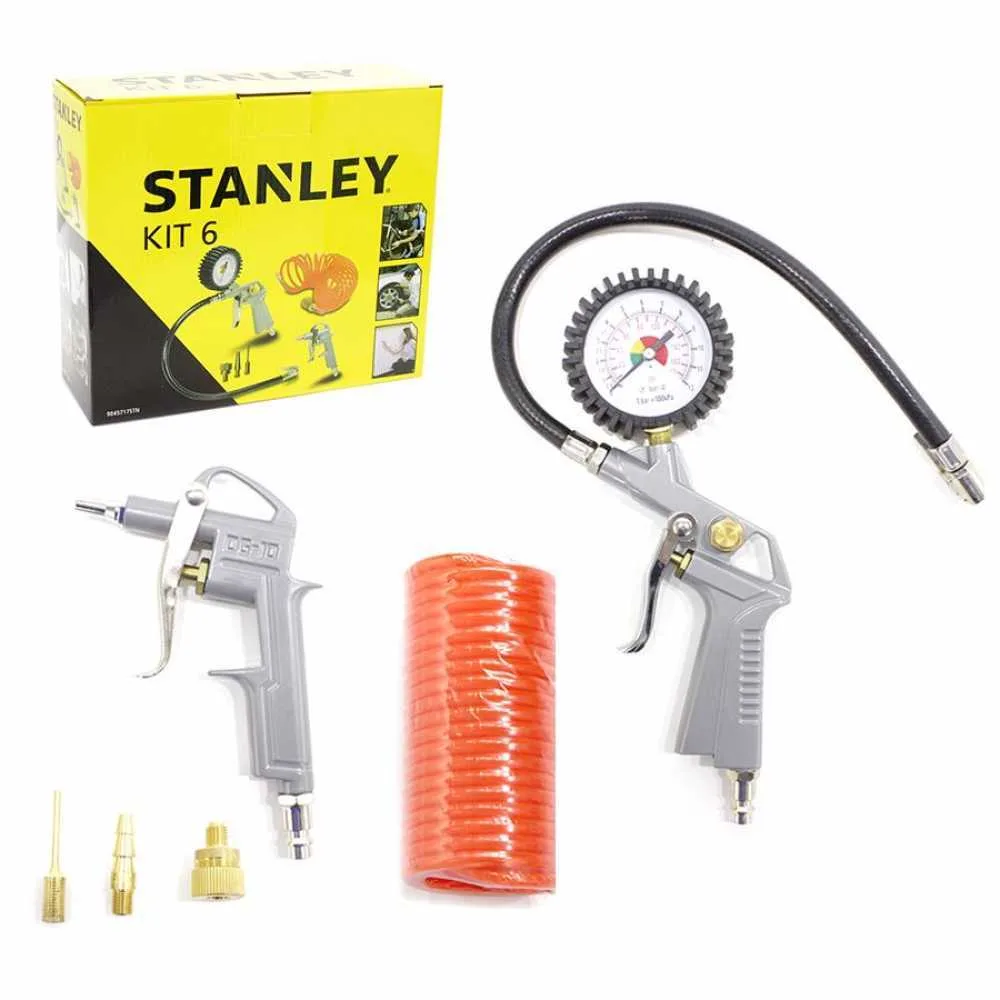 Kit Accessoires pneumatiques 6 pièces pour compresseur – Stanley