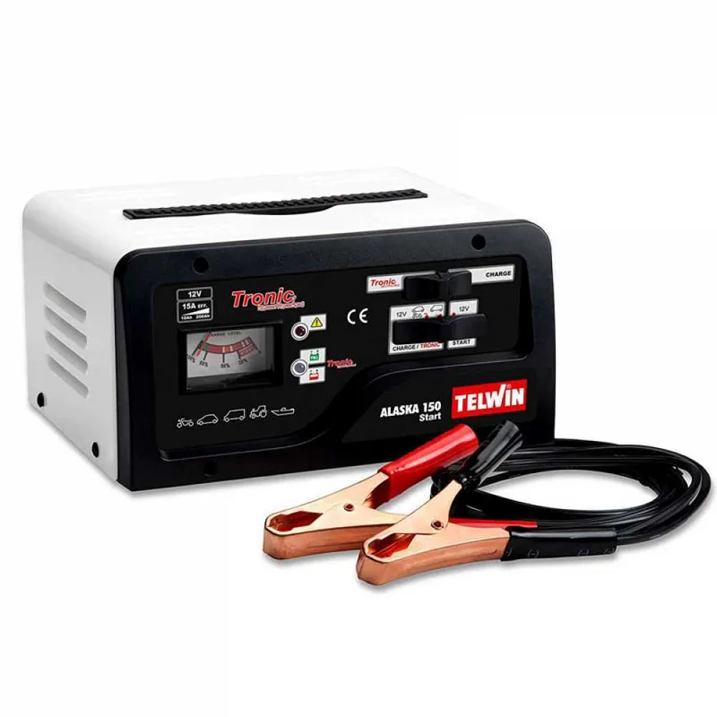 Telwin Alaska 150 Start - Chargeur de batterie, démarreur et mainteneur de charge - batteries au plomb 12V