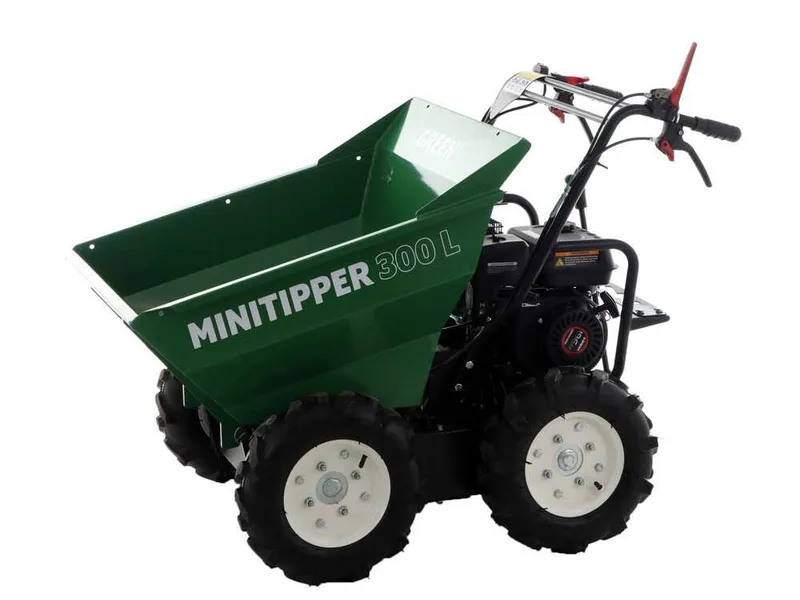 Brouette 4x4 à essence GreenBay MiniTipper 300 L - Moteur Loncin G200F