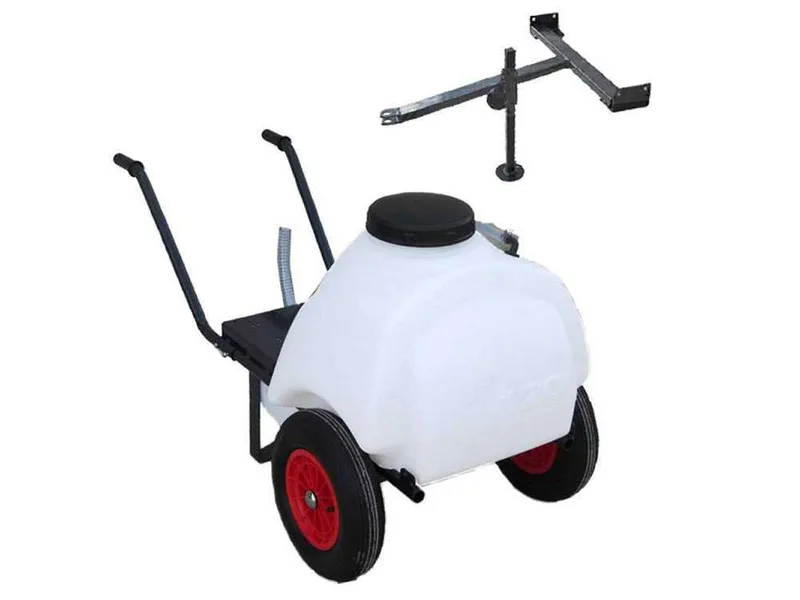 Chariot de pulvérisation avec cuve 120 L pour application à motopompe thermique Comet avec attelage