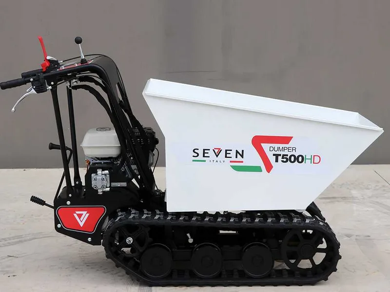 Brouette à cheniles Seven Italy T500HD GX - Caisson dumper hydraulique - Charge 500 kg