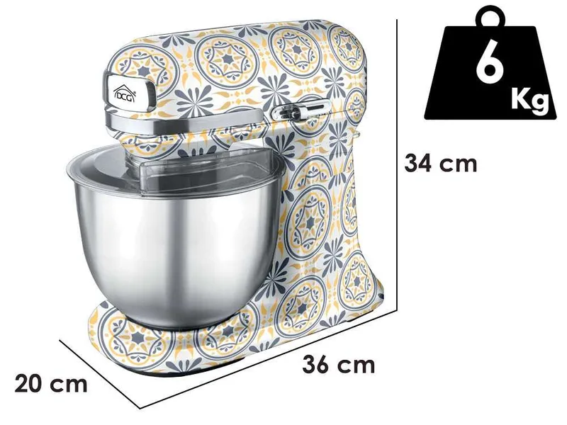 DCG MaxiChef FL1530 - Batteur mélangeur planétaire série Family Line