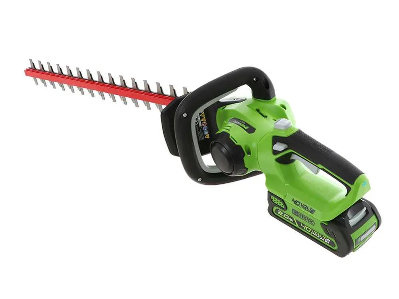 Greenworks G40HT - Taille-haie électrique à batterie 40V/2Ah - Lame de 61 cm