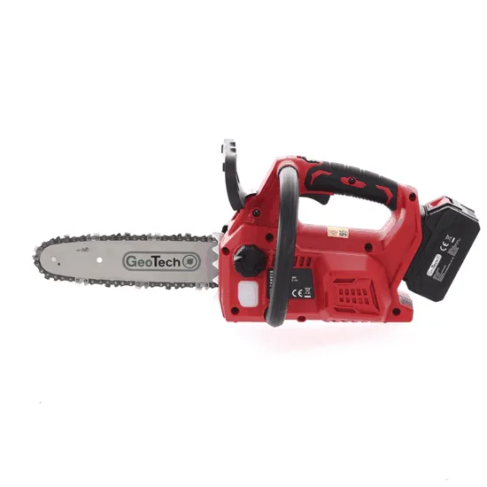 GeoTech X-Line CM-20V - Tronçonneuse d'élagage à batterie 20 V 2 Ah - Guide de 25 cm