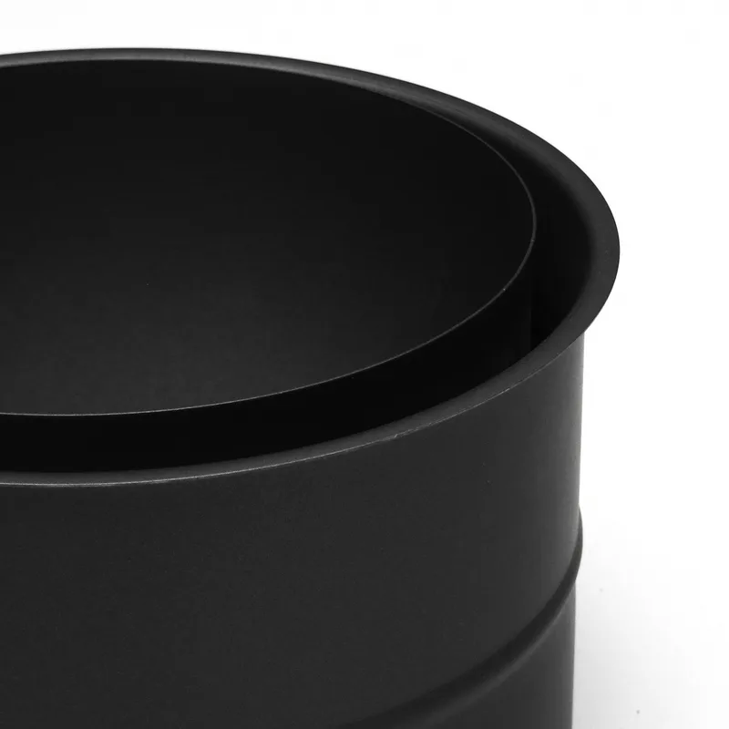 Raik Basic manchon mural double 120mm noir pour tuyau de fumée / conduit de fumée