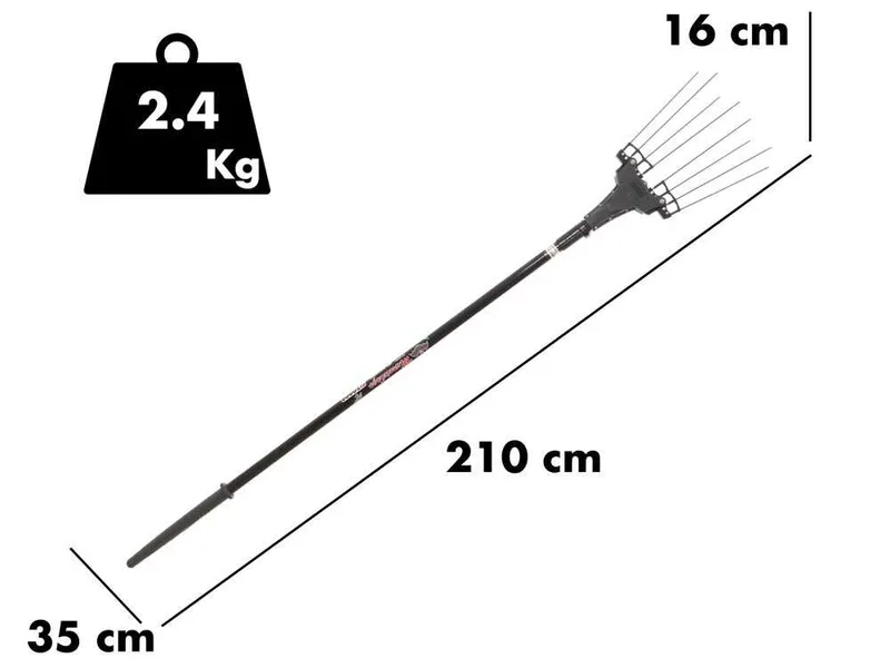 Zanon Murcielago R AL300 - Peigne vibreur électrique à batterie dorsale 50.4V 15.9Ah - Perche télescopique 210/340 cm