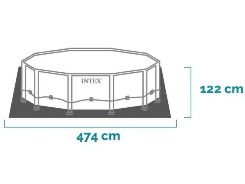 Intex Prisma Frame Greywood 26742NP - Ø457x122 cm - Piscine ronde