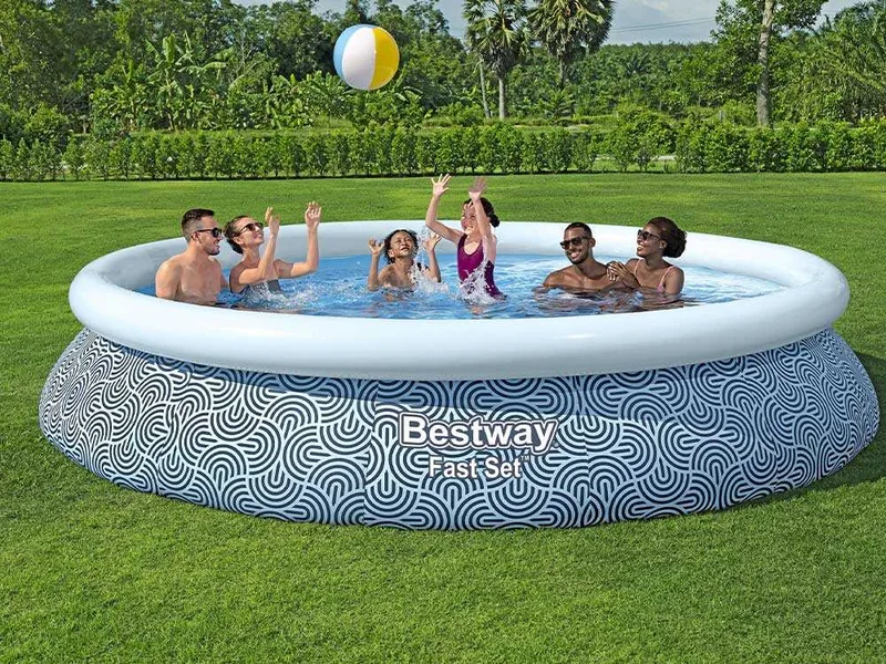 Bestway FAST Set 57313 - Ø457x84 cm - Piscine gonflable + Pompe de filtration 29 W