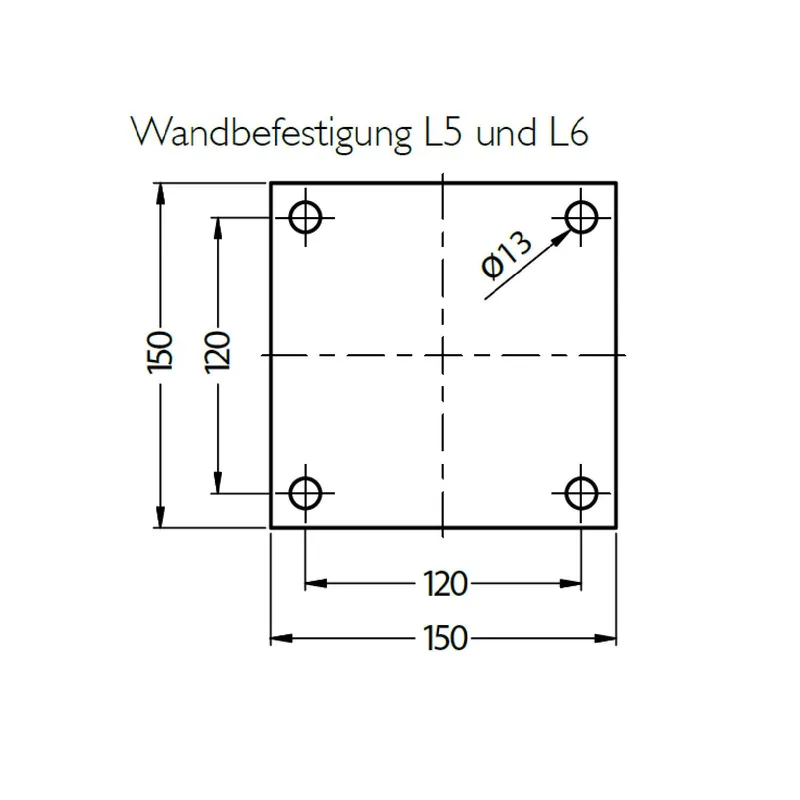 Schiedel rallonge pour support mural type L5 brillant