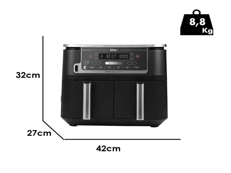 Ninja Dual Zone MAX PRO AF451EU - Friteuse à air chaud 9,5L
