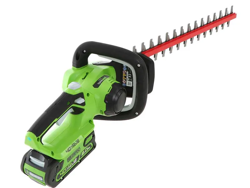 Greenworks G40HT - Taille-haie électrique à batterie 40V/2Ah - Lame de 61 cm