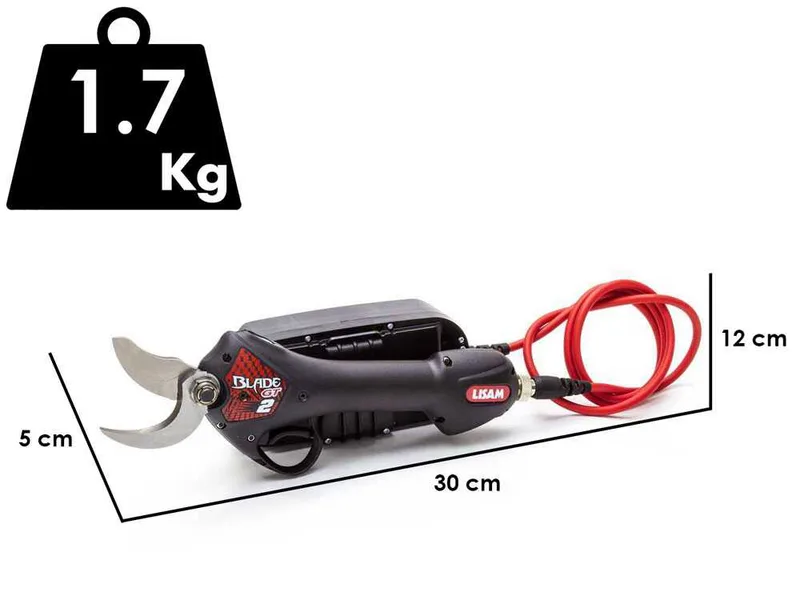 Sécateur électrique à batterie Lisam BLADE GT 2 - 50.4V 2.9Ah - Diamètre de coupe 38 mm