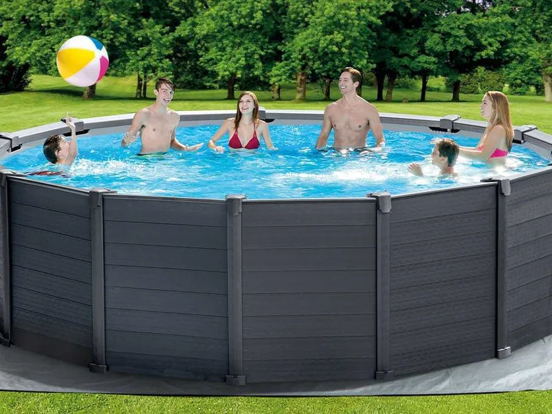 Piscine Ronde Intex Graphite Grey Panel 26384NP
