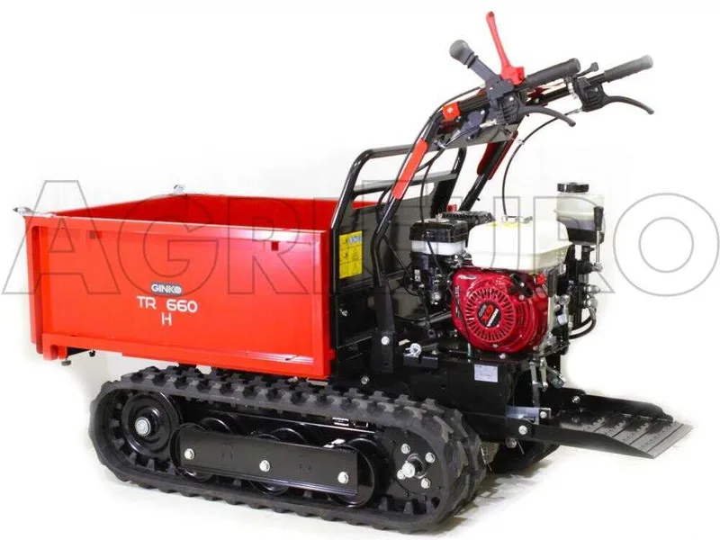 Brouette à moteur Ginko TR 660 extensible avec basculement hydraulique, moteur Honda