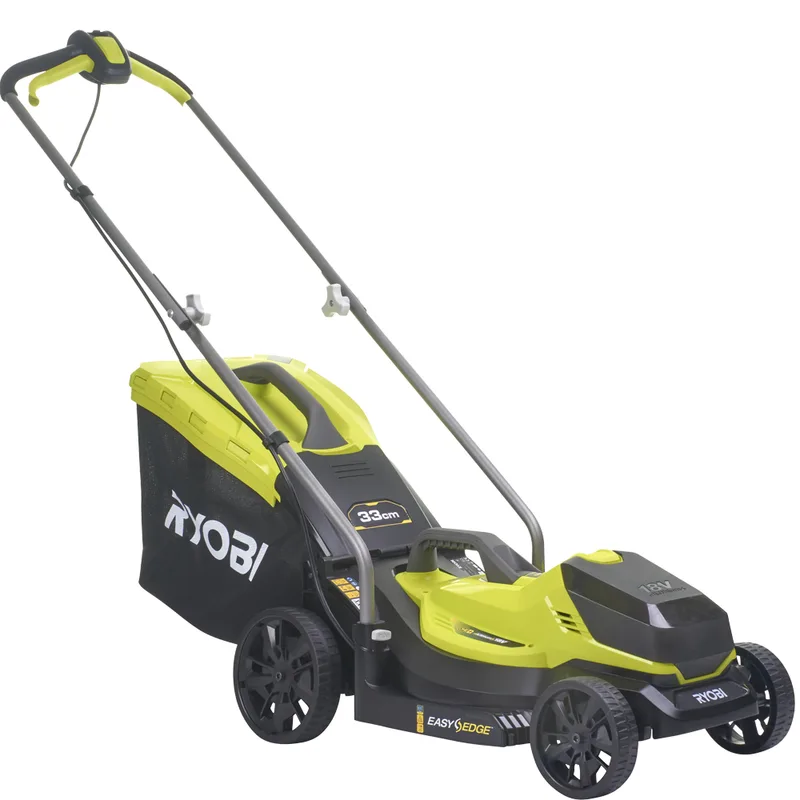 Ryobi OLM1833B - Tondeuse à gazon à batterie 18 V/4 Ah - Largeur de coupe 33 cm