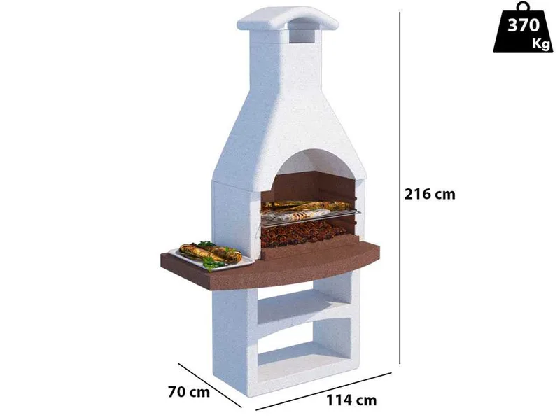 Linea VZ Treviso - Barbecue à bois et charbon en maçonnerie