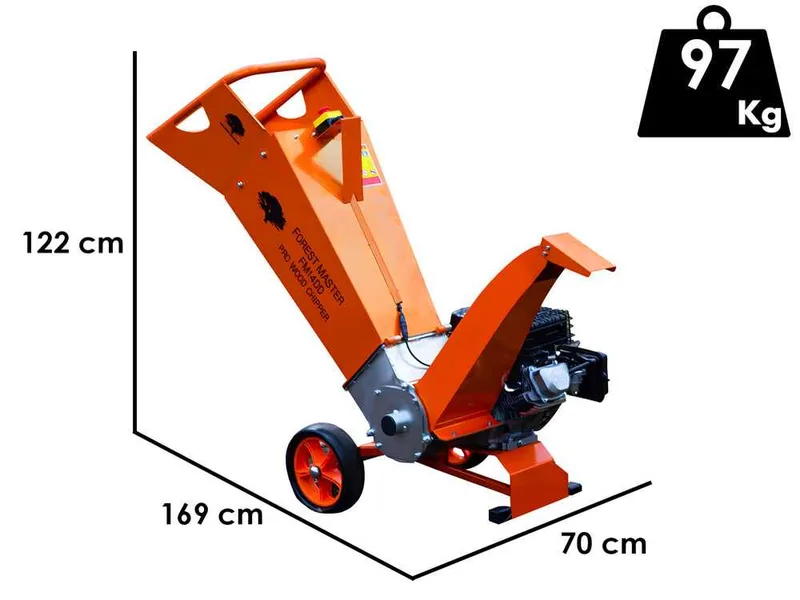Forest Master FM14DDES - Broyeur thermique à essence - Moteur à essence LCT de 14 CV