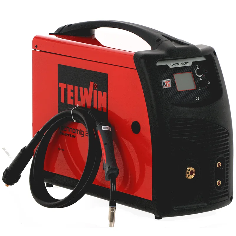 Telwin Technomig 215 Dual Synergic - Poste à souder inverter multiprocessus - gaz/no gaz-mig-mag, mma et tig