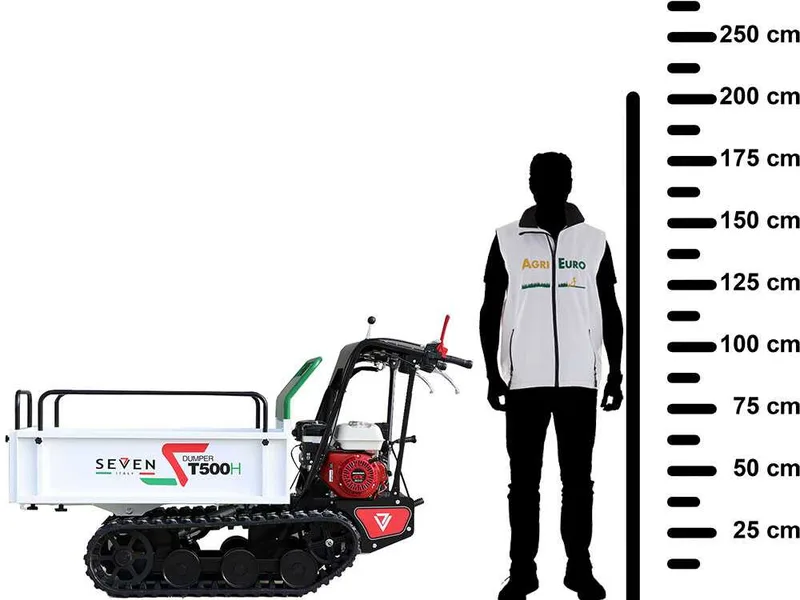 Brouette à chenilles Seven Italy T500H GX-E - benne extensible - charge 500 kg