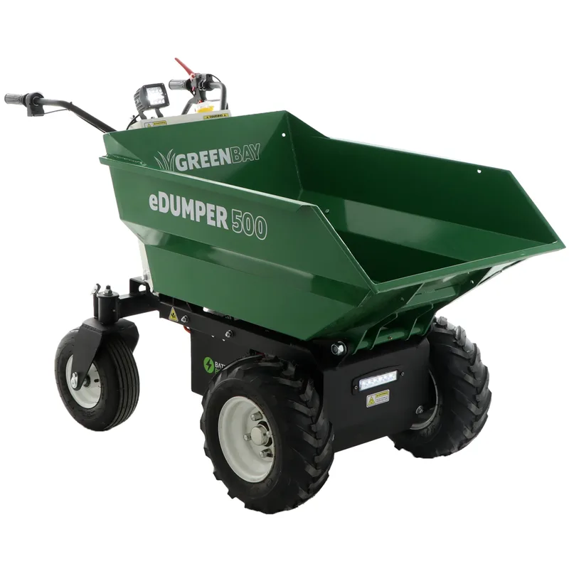 GREENBAY eDumper 500 - Brouette électrique à batterie - 48V 32Ah