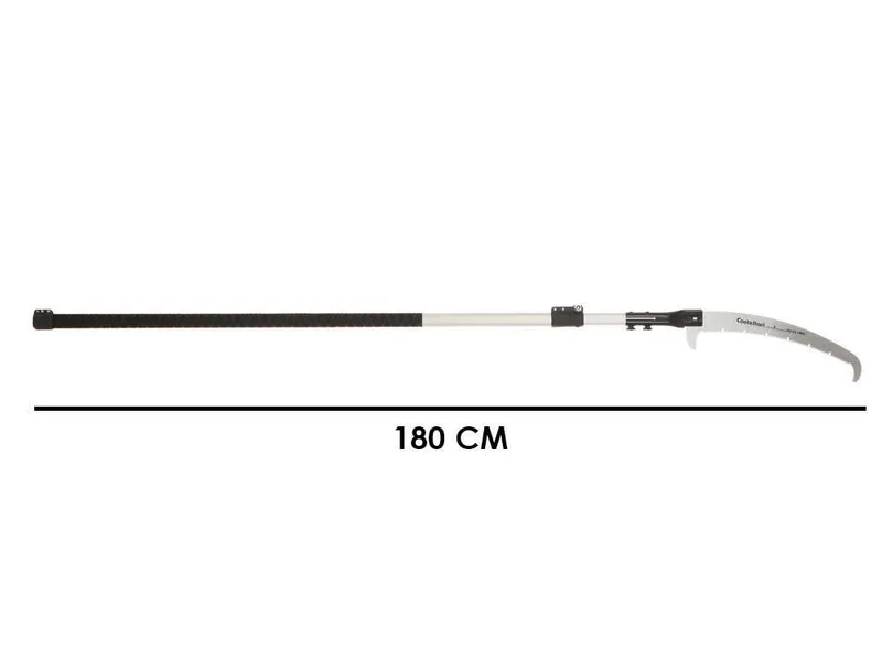 Castellari PO35PRO+ATO3 - Scie à dents en « U » sur perche ovale en aluminium - 180-300 cm - Lame de 35 cm