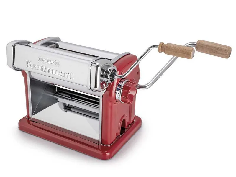 Imperia Gran Gourmet Rosso - Laminoir - Machine à pâtes manuelle en INOX
