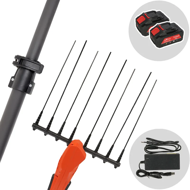 Aima Special ONE Cordless - Peigne vibreur électrique à batterie - Perche télescopique en aluminium - 230 à 320cm - 2 x 21 V 9 Ah