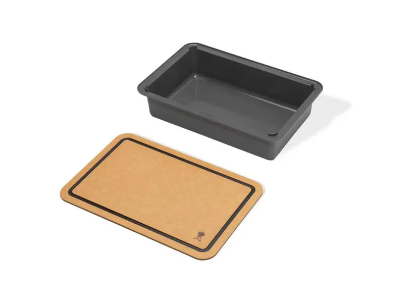 Récipient avec couvercle-planche à découper Weber Works