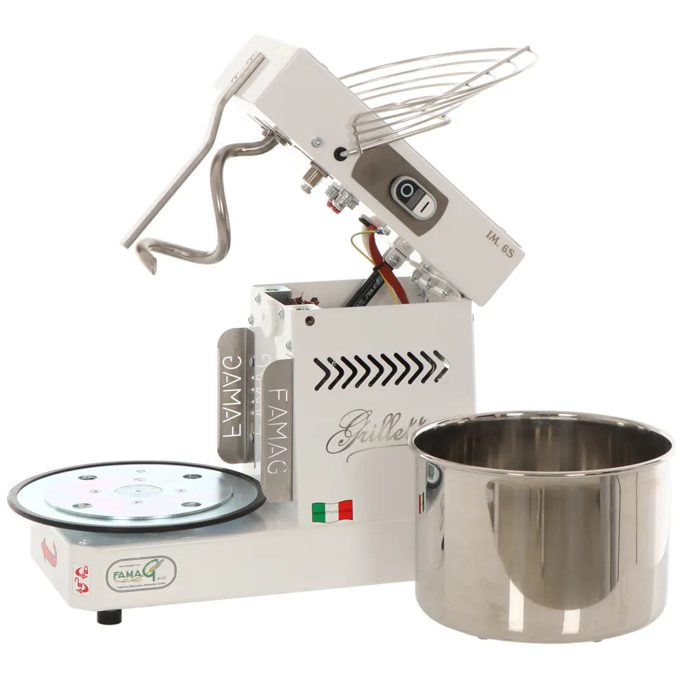 Pétrin à spirale Famag Grilletta IM 6 S - Tête basculante - Capacité cuve 6 Kg 11 litres